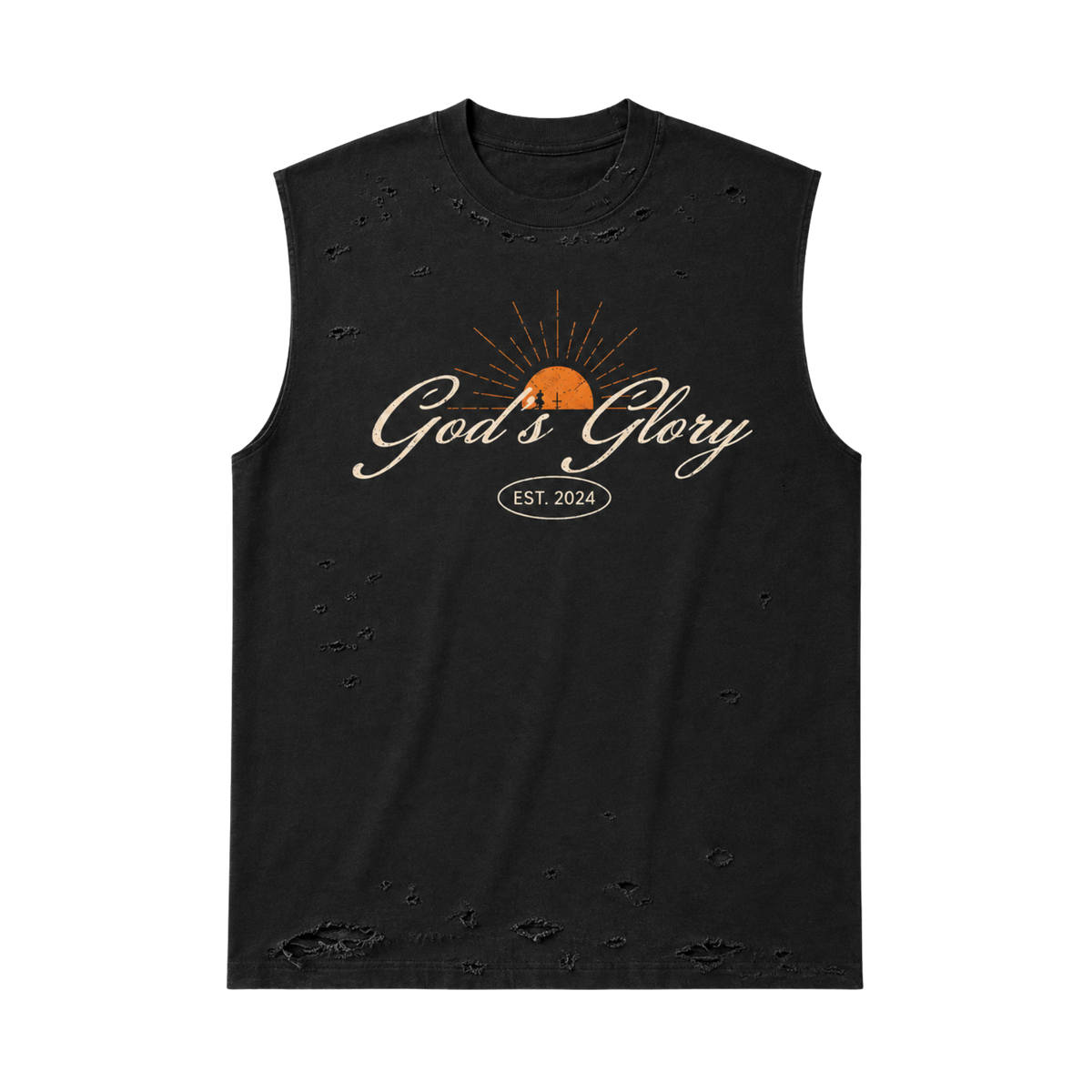 Gods Glory Distressed Sleeveless Tee