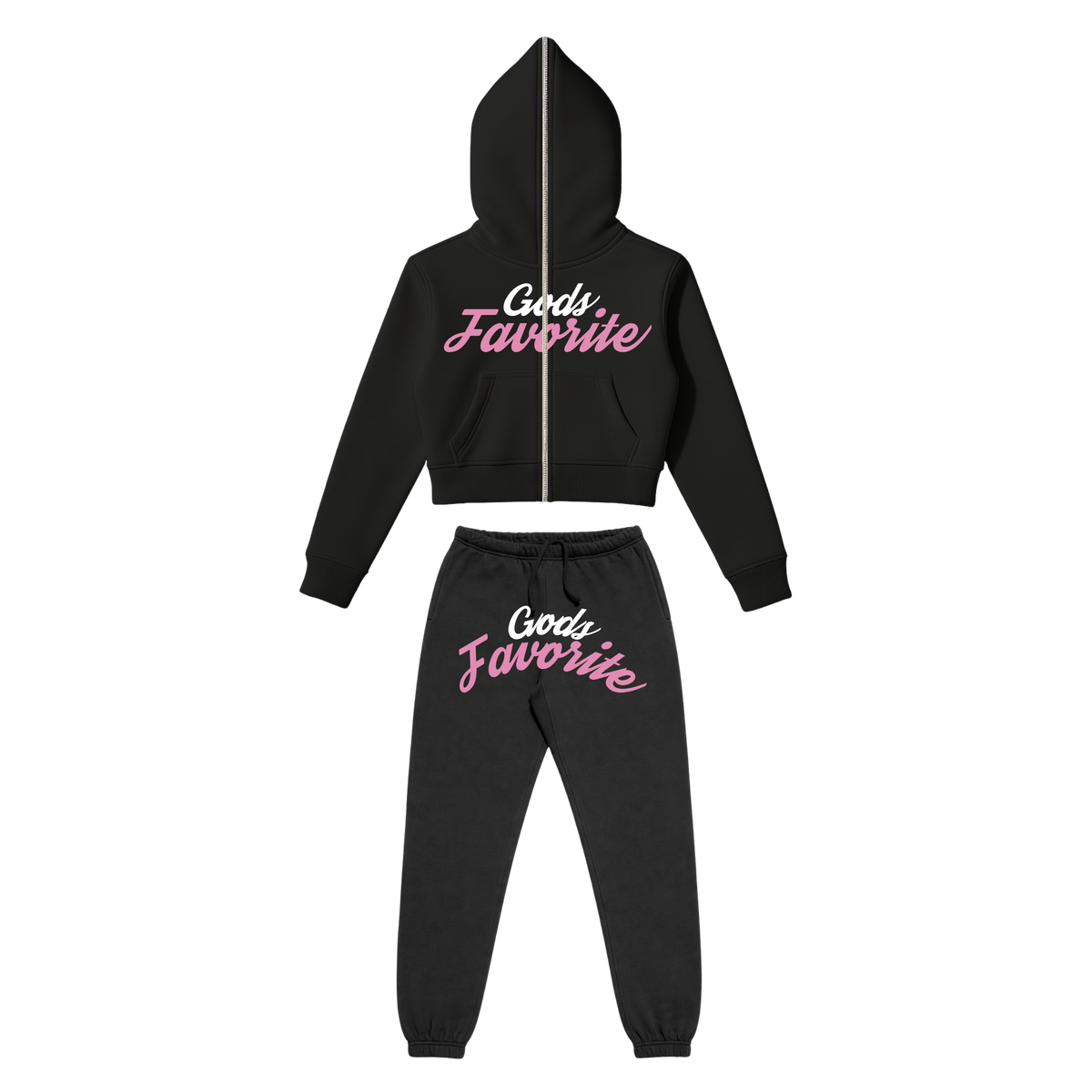 God's Glory - Crop Full Zip Jogger Set