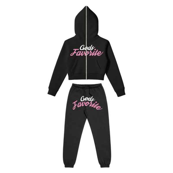 God's Glory - Crop Full Zip Jogger Set