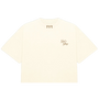 Fear No Evil Boxy Tee - Creme & Brown