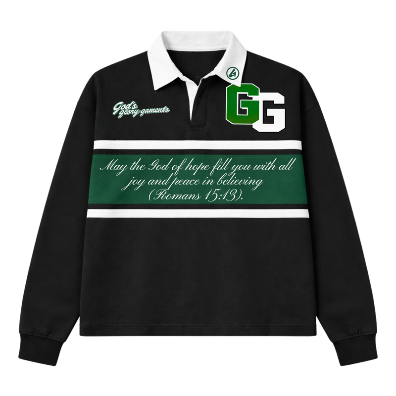 Varsity Rugby Polo - Black / Green