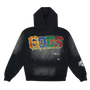 Paint Splatter Washed Varsity Hoodie
