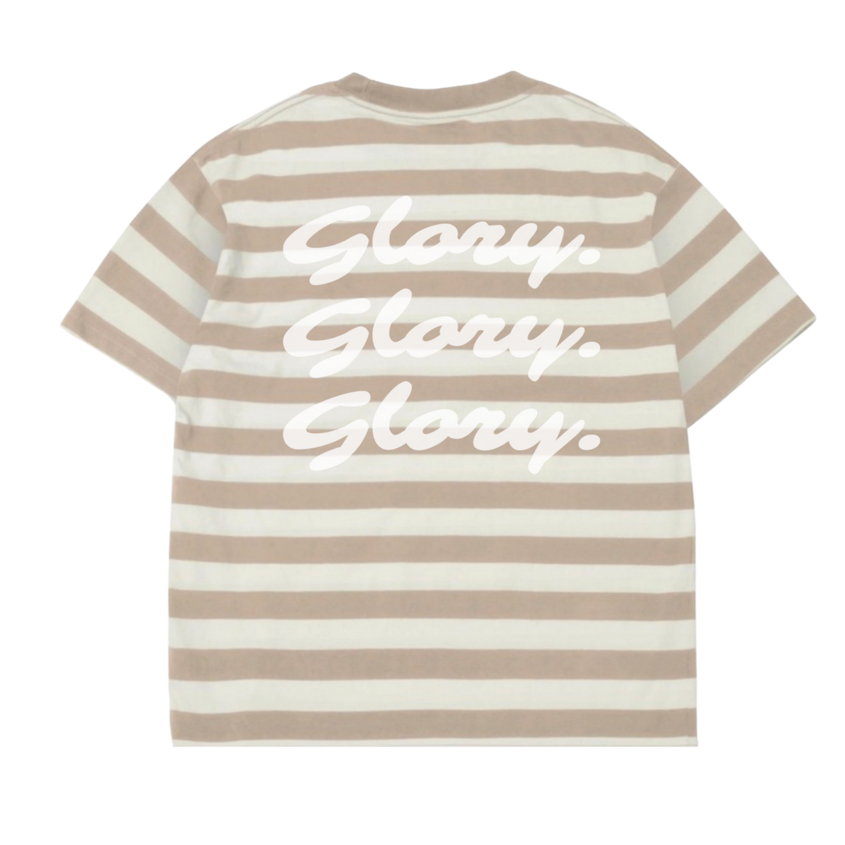 Striped "Glory. Glory. Glory." Tee
