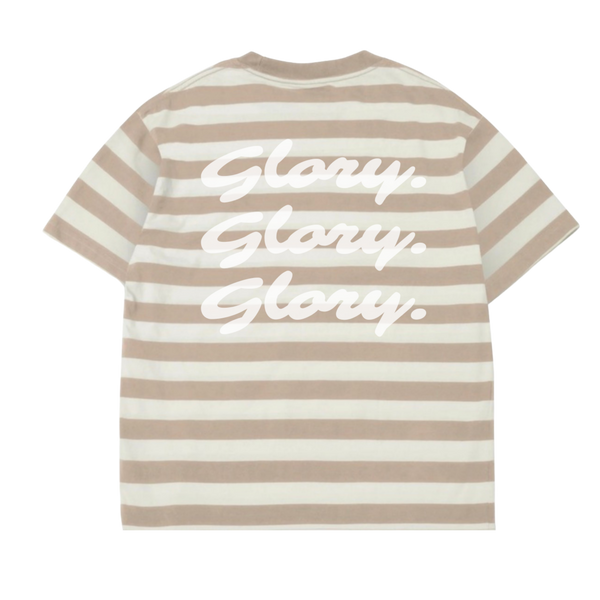 Striped "Glory. Glory. Glory." Tee