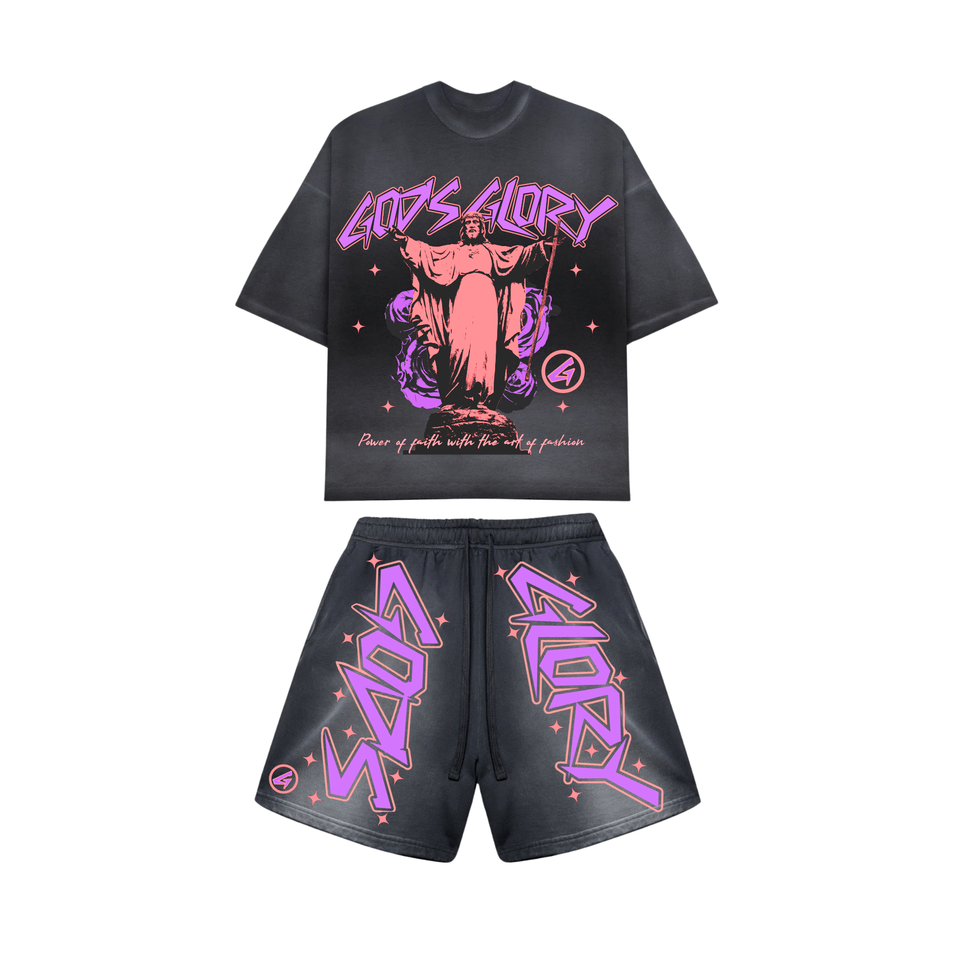 God's Glory - Limited Pigment Dyed T-Shirt + Short Set