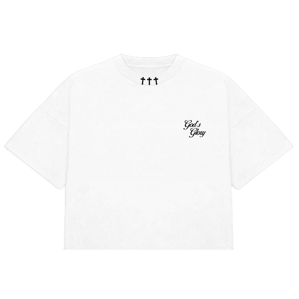 Fear No Evil Boxy Tee - Creme & Brown