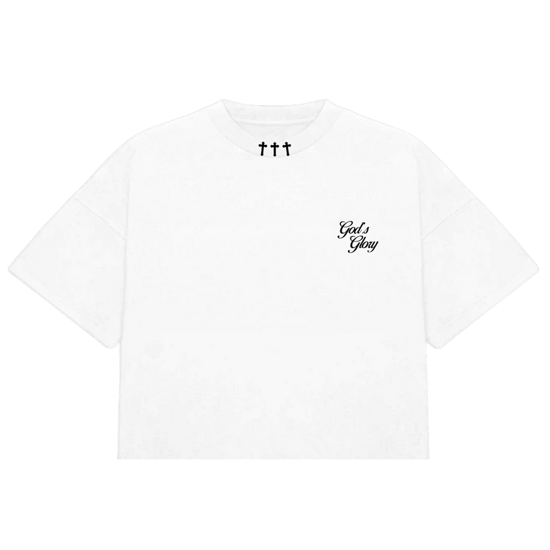 Fear No Evil Boxy Tee - Creme & Brown