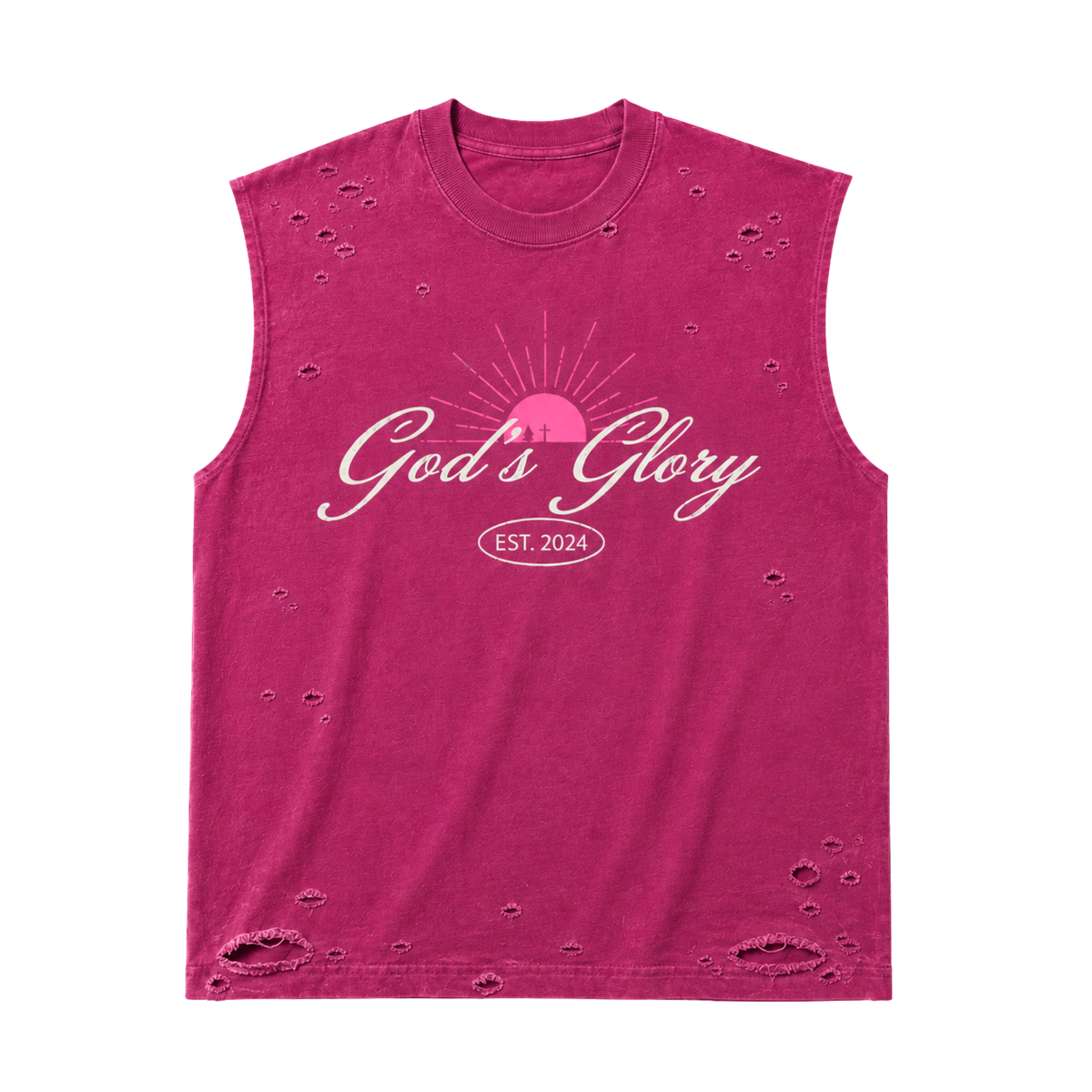 Gods Glory Distressed Sleeveless Tee