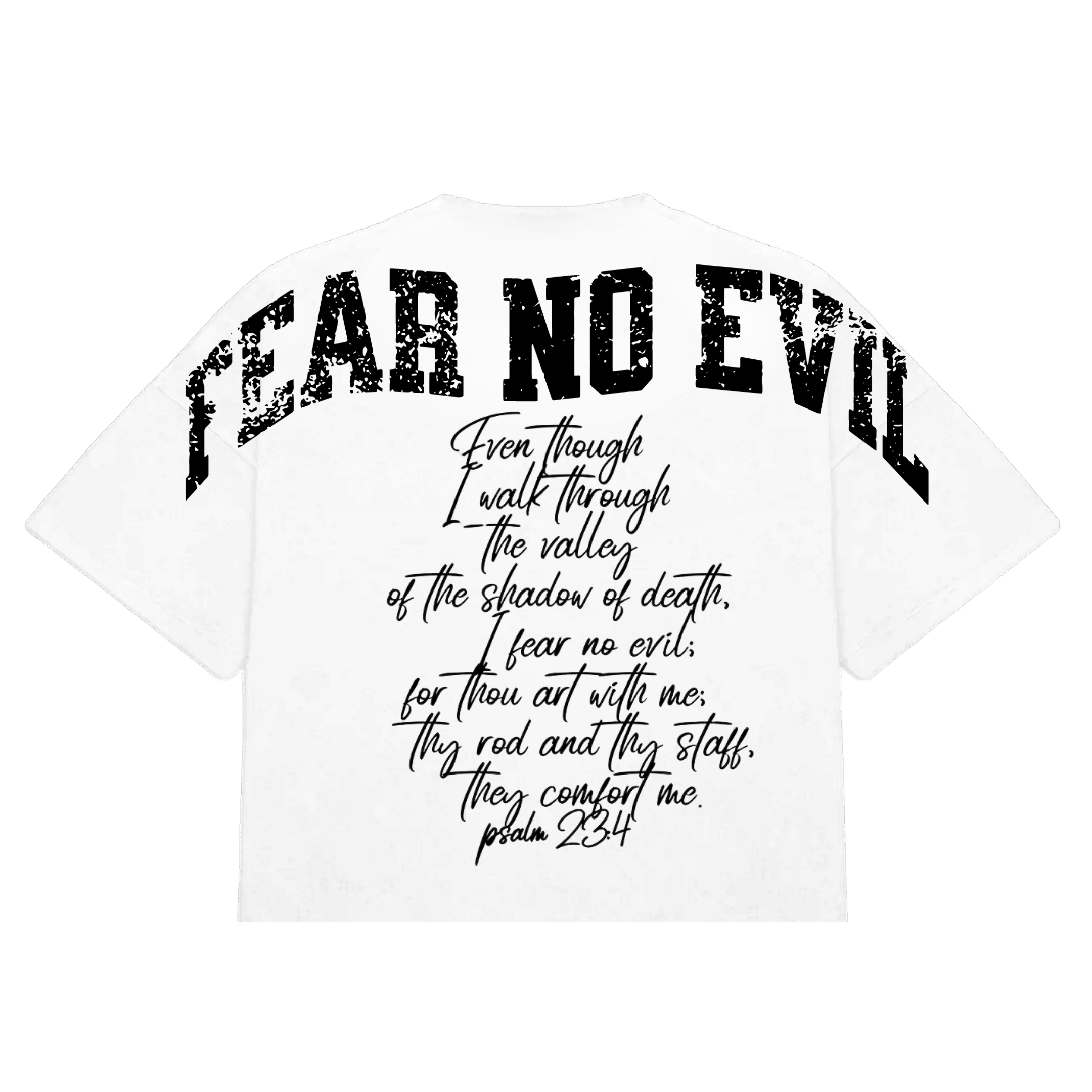 Fear No Evil Boxy Tee - Creme & Brown