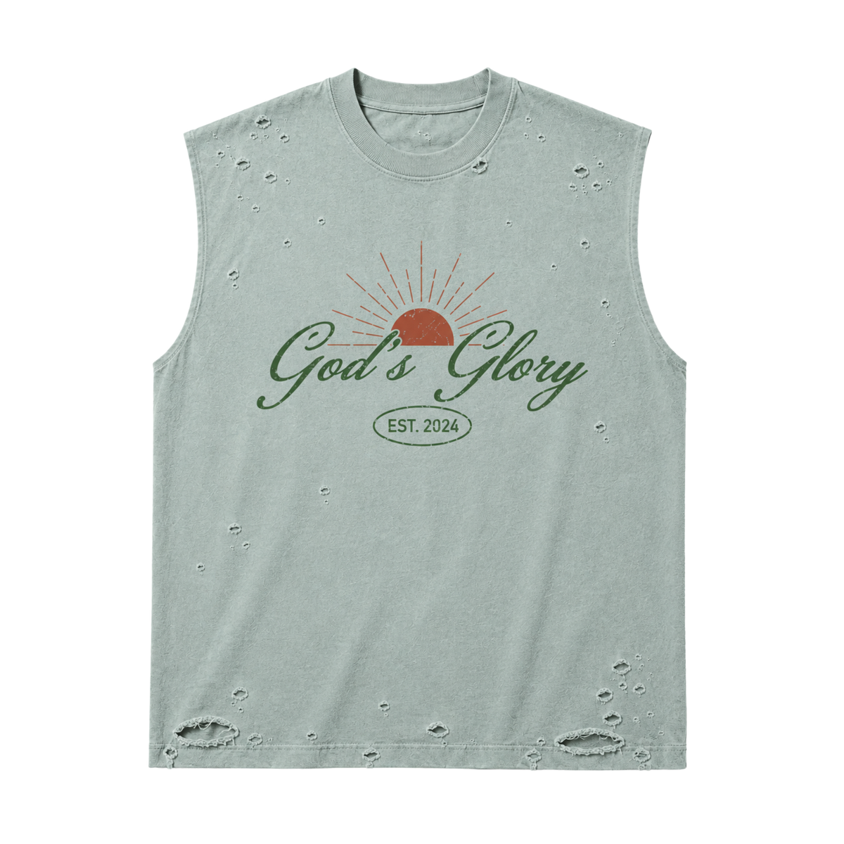 Gods Glory Distressed Sleeveless Tee