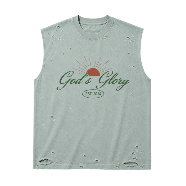 Gods Glory Distressed Sleeveless Tee