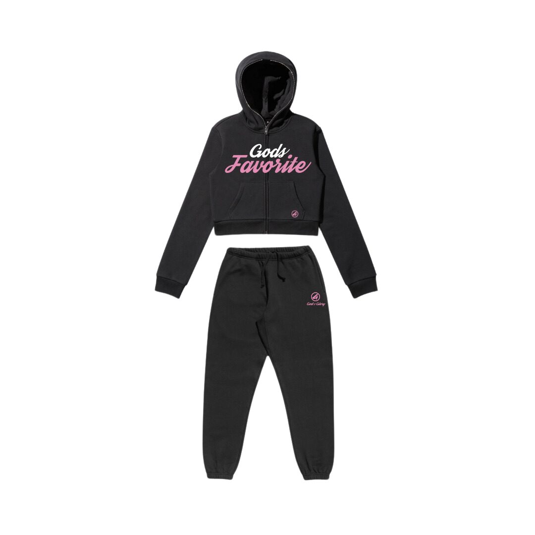 God's Glory - Crop Full Zip Jogger Set