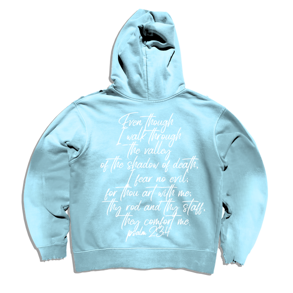 Fear No Evil Sky Blue Hoodie